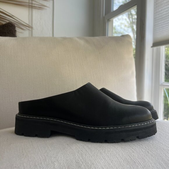 Jenni Kayne Leather Lug Mule in Black (38) - Picture 6 of 7